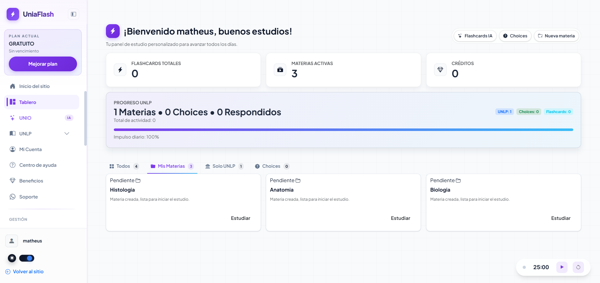 Painel do Aplicativo UniaFlash